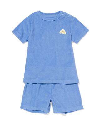 HEMA Babypyjama badstof blauw (blauw)
