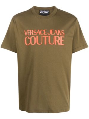 Versace Jeans Couture t-shirt en coton à logo imprimé - Vert
