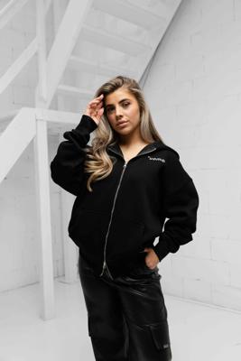 24 Uomo Mirror Zipped Hoodie Dames Zwart - Maat XS - Kleur: Zwart | Soccerfanshop