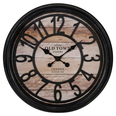 Ostaria Wandklok/muur klok - old town - London - D50 cm - hout - naturel - keuken/kamer
