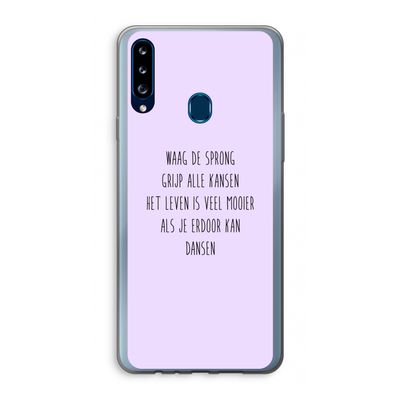 Sprong: Samsung Galaxy A20s Transparant Hoesje