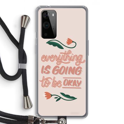 Optimistic flower girl: OnePlus 9 Pro Transparant Hoesje met koord