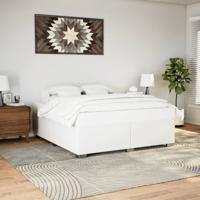 Bedframe kunstleer wit 180x200 cm