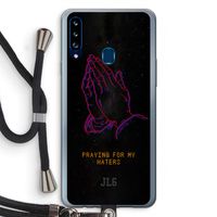 Praying For My Haters: Samsung Galaxy A20s Transparant Hoesje met koord
