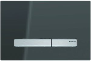 Geberit Sigma 50 bedieningspaneel spiegelend rookglas/aluminium voor Sigma reservoirs 8cm (UP720) en 12cm (UP320)