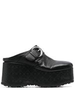 Marine Serre mules Moonogram 86 mm en cuir à talon - Noir