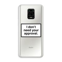 Don't need approval: Xiaomi Redmi Note 10 Lite Transparant Hoesje