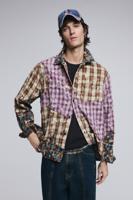 Overhemd met lange mouwen en patch-ruitjes - YELLOW - XL