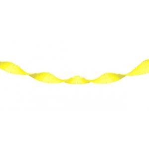 Crepe papier feestslinger - neon geel - 18 meter - Verjaardag of thema versiering