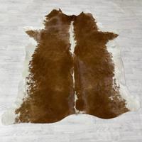 Koeienhuid bruin wit 205x180cm M/L