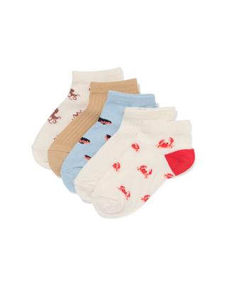 HEMA Kinder enkelsokken zeedieren - 5 paar beige (beige)