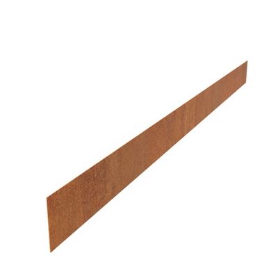 Kantopsluiting cortenstaal recht 230x0,3x15cm.