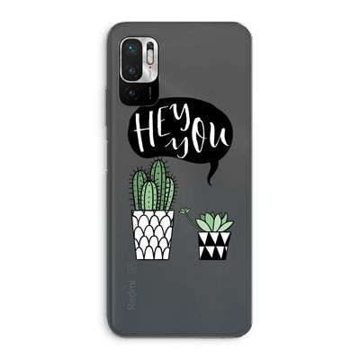 Hey you cactus: Xiaomi Redmi Note 10 5G Transparant Hoesje
