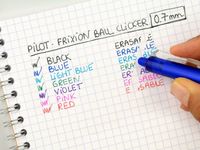 Pilot FriXion Ball Clicker Intrekbare pen met clip Blauw, Lichtblauw, Roze, Violet 4 stuk(s) - thumbnail