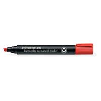 Viltstift staedtler lumocolor 350 schuin 2-5mm rd | 10 stuks