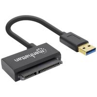 Manhattan USB, SATA Adapter [1x USB 3.2 Gen 1 stekker A (USB 3.0) - 1x SATA-combi-stekker 15+7-polig] Adapter