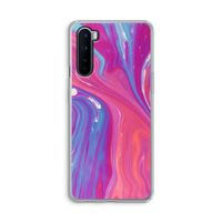 Paarse stroom: OnePlus Nord Transparant Hoesje