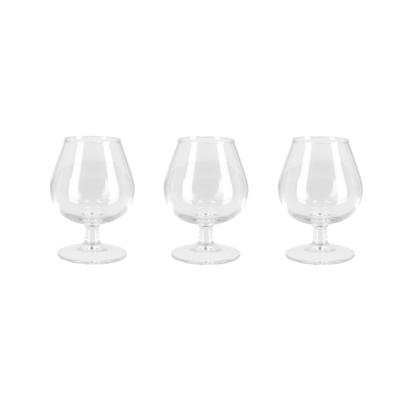 Gerimport Cognac glazen - 6x stuks - 250 ml - transparant - voetglazen