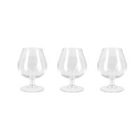 Gerimport Cognac glazen - 6x stuks - 250 ml - transparant - voetglazen
