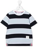 Thom Browne Kids t-shirt à rayures - Bleu Thom Browne Kids t-shirt à rayures - Bleu