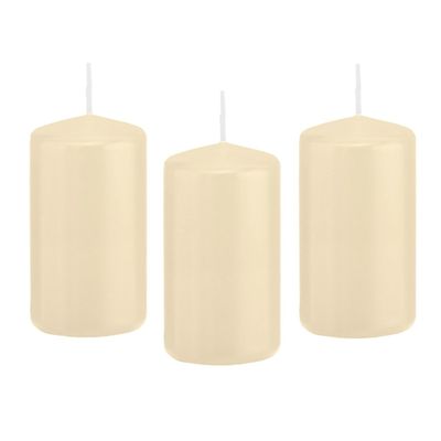 12x Cremewitte cilinderkaars/stompkaars 6 x 12 cm 40 branduren
