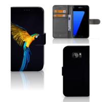 Samsung Galaxy S7 Edge | Telefoonhoesje | Met pasjeshouder | Papegaai