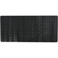 MSV Douche/bad anti-slip mat badkamer - rubber - zwart - 76 x 36 cm   -