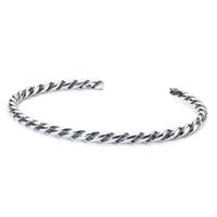 Trollbeads TAGBA-00006 Armband Open Bangle Twisted zilver L 24 cm + - thumbnail
