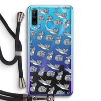 Poezen: Huawei P30 Lite Transparant Hoesje met koord