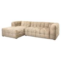 Richmond Loungebank 'Merrol' Links, Chenille, kleur Desert