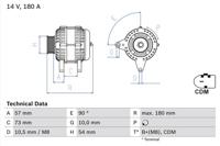 Dynamo / Alternator BOSCH, Spanning (Volt)14V, u.a. für BMW - thumbnail