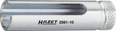 HAZET Turbolader dopsleutel 2561-10 · 1/4 inch (6,3 mm) vierkant hol · Buitentwaalfkant profiel · SW 10 mm