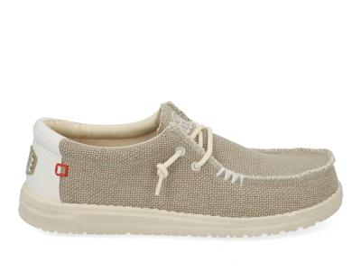 Hey Dude Wally braided off white Wit maat 44