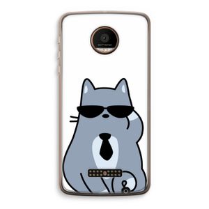 Cool cat: Motorola Moto Z Force Transparant Hoesje