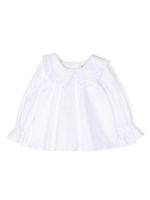 Hucklebones London chemise en coton à plastron contrastant - Blanc - thumbnail