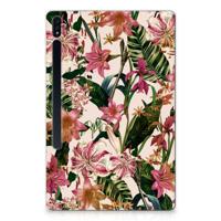Samsung Galaxy Tab S7 Plus | S8 Plus | Siliconen hoesje | Flowers