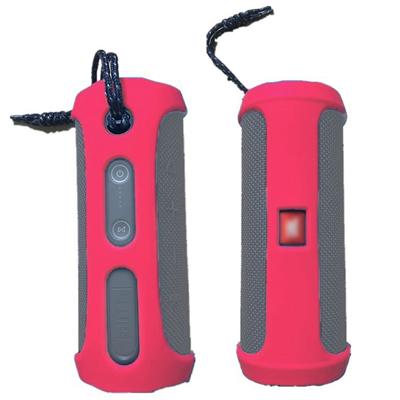 Draagbare silica gel Bluetooth Speaker beschermhoes voor JBL Flip4 (rood)