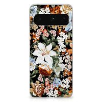 TPU Case voor Google Pixel 8 Pro Dark Flowers - thumbnail