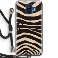 Arizona Zebra: Samsung Galaxy A6 (2018) Transparant Hoesje met koord