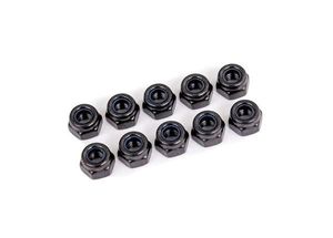 Traxxas - Nuts 4mm with nylon locking - Black (10) (TRX-1748)