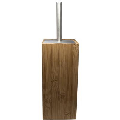 Toiletborstel met bruine houder - bamboe - 34 cm - Wc-borstel Toiletborstel met bruine houder - bamboe - 34 cm - Wc-borstel