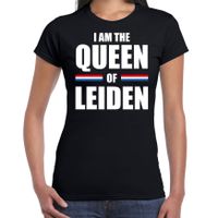 I am the Queen of Leiden Koningsdag t-shirt zwart voor dames