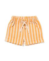 HEMA Baby Sweatshort Strepen Geel (geel)