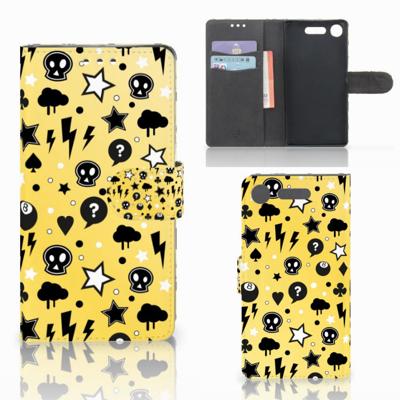 Telefoonhoesje met Naam Sony Xperia XZ1 Punk Geel Telefoonhoesje met Naam Sony Xperia XZ1 Punk Geel