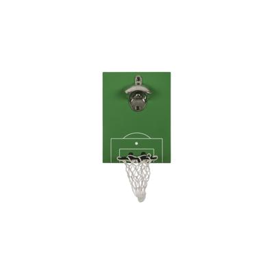 Flesopener voetbalveld met goal 20x15cm