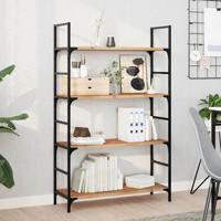 Wandschappen 4 st zwevend olieafwerking 80x30x2 cm acaciahout
