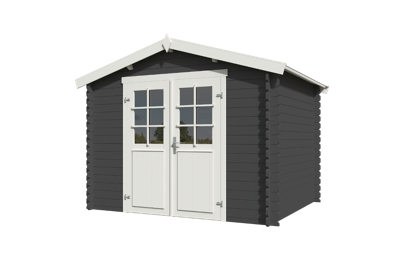 Blokhut Norah 275x230 Carbon Grey-Wit - Outdoor life