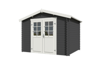 Blokhut Norah 275x230 Carbon Grey-Wit - Outdoor life