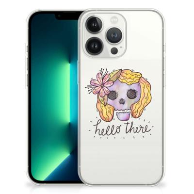 Silicone Back Case iPhone 13 Pro Max Boho Skull Silicone Back Case iPhone 13 Pro Max Boho Skull