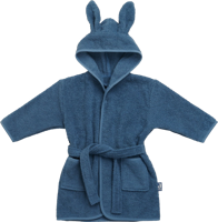 Jollein Badjas met konijnenoortjes - Jeans Blue
